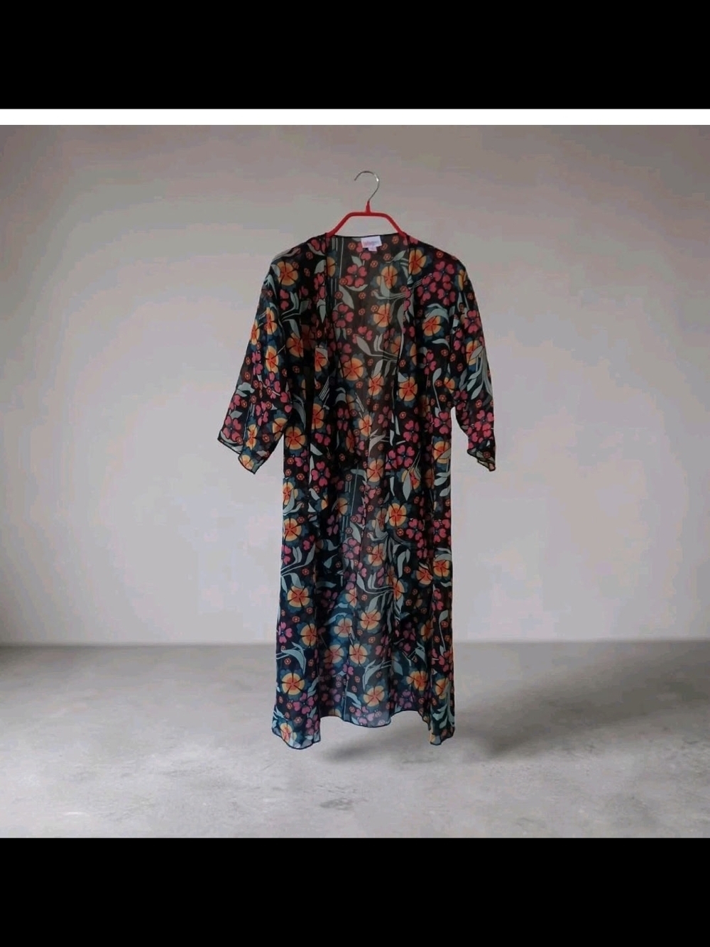 LuLaRoe  Sheer Floral Kimono Robe
